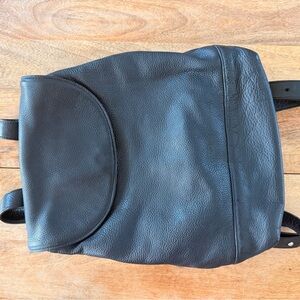 Black Leather Backpack